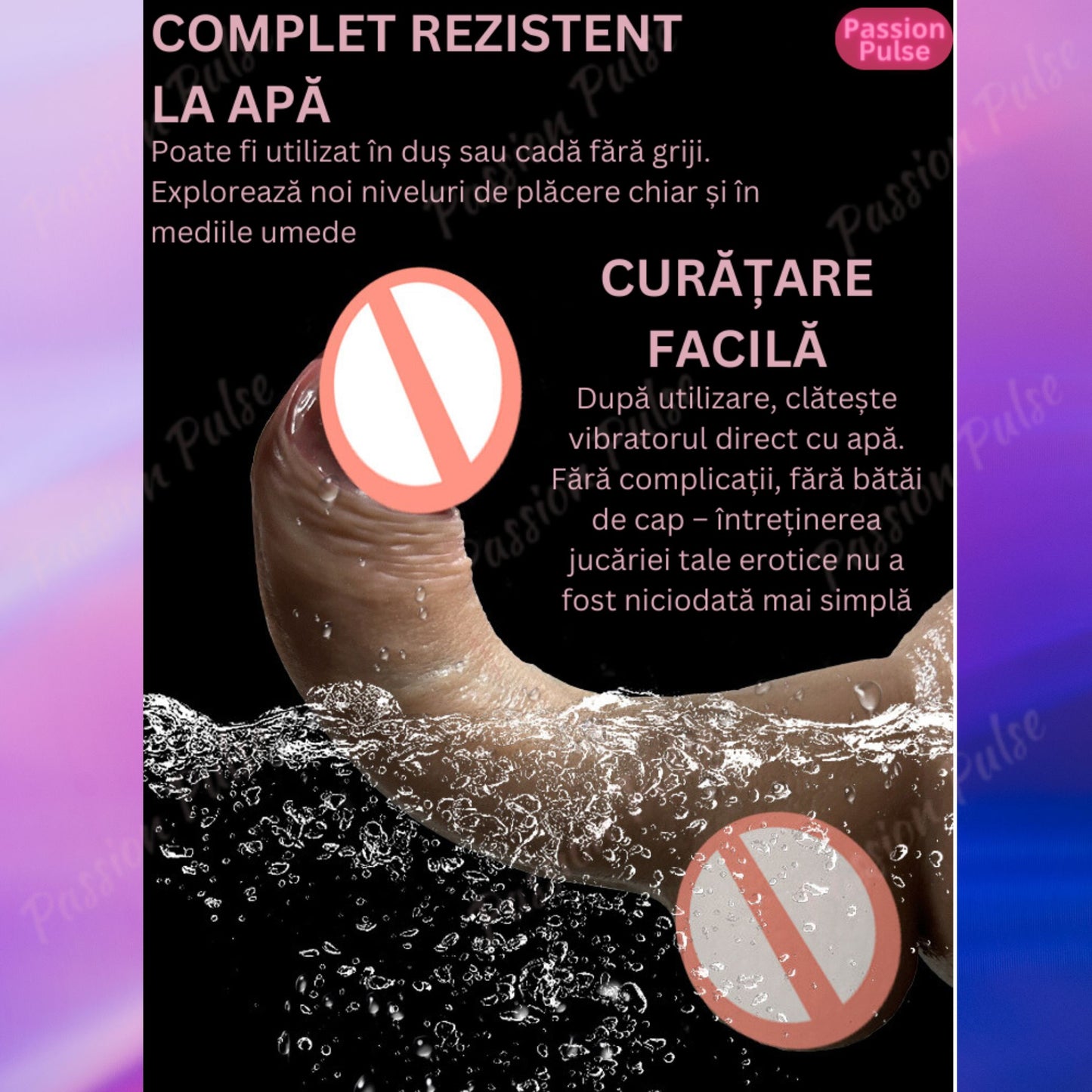 Jucărie sexuală realistă PassionPulse, model EuphoriaFlex, stimulare intensă