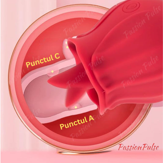 Vibrator pentru clitoris și sâni Blossom Stimulator PassionPulse, design compact, stimulare intensă și discretă