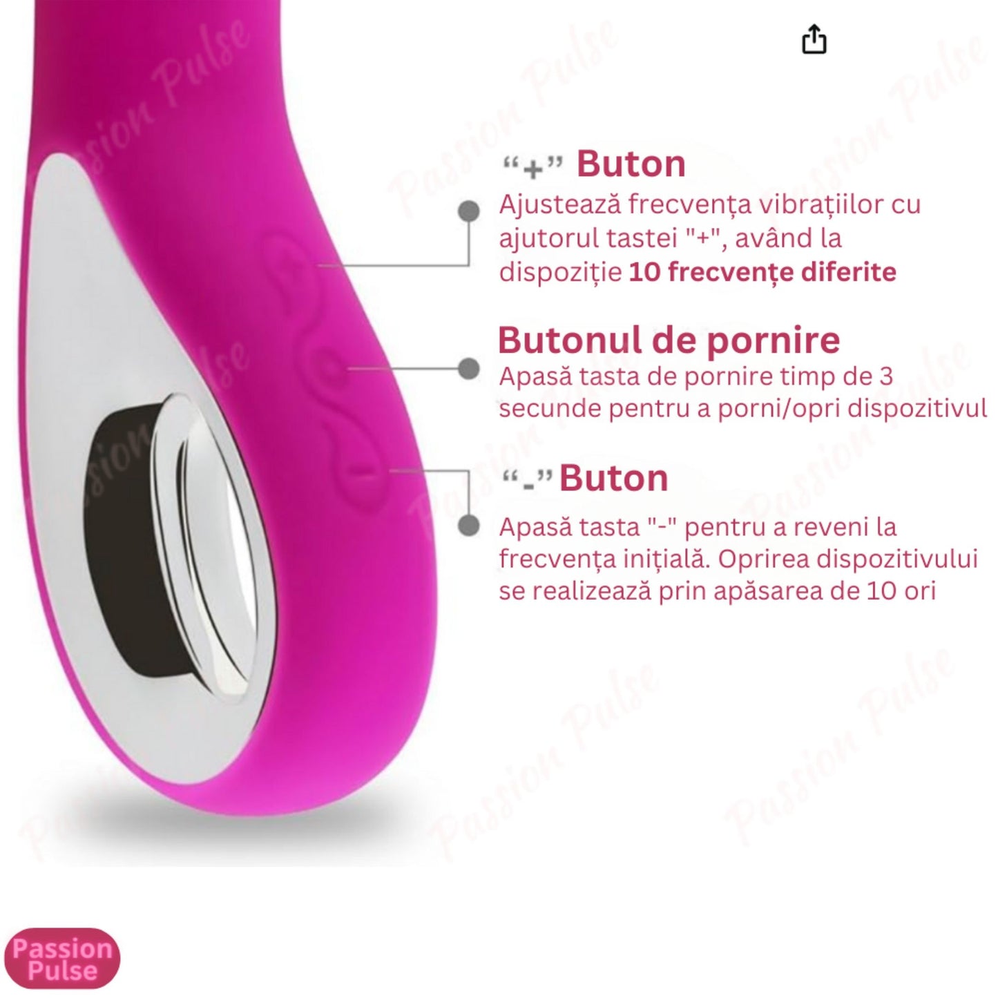 Vibrator pentru punctul G VibraJoy Pro 360 Passion Pulse