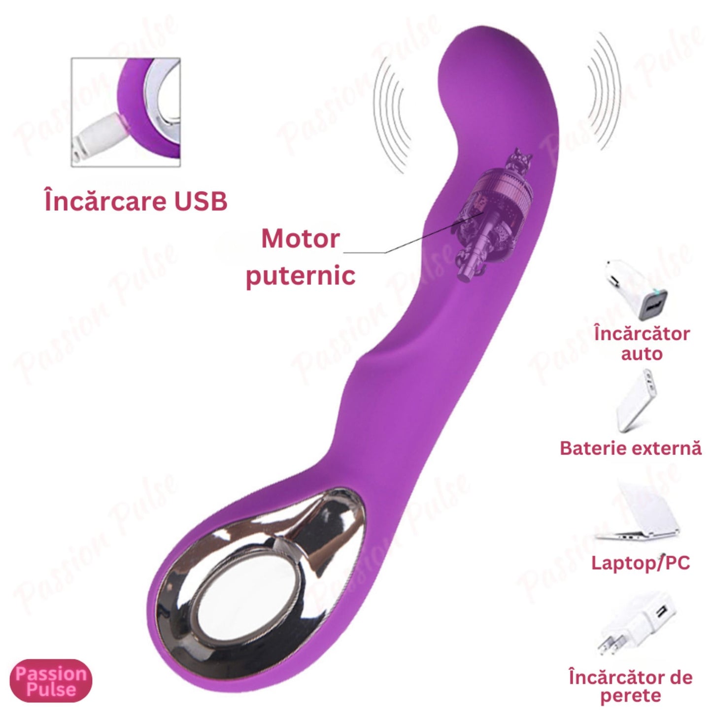 Vibrator pentru punctul G VibraJoy Pro 360 Passion Pulse