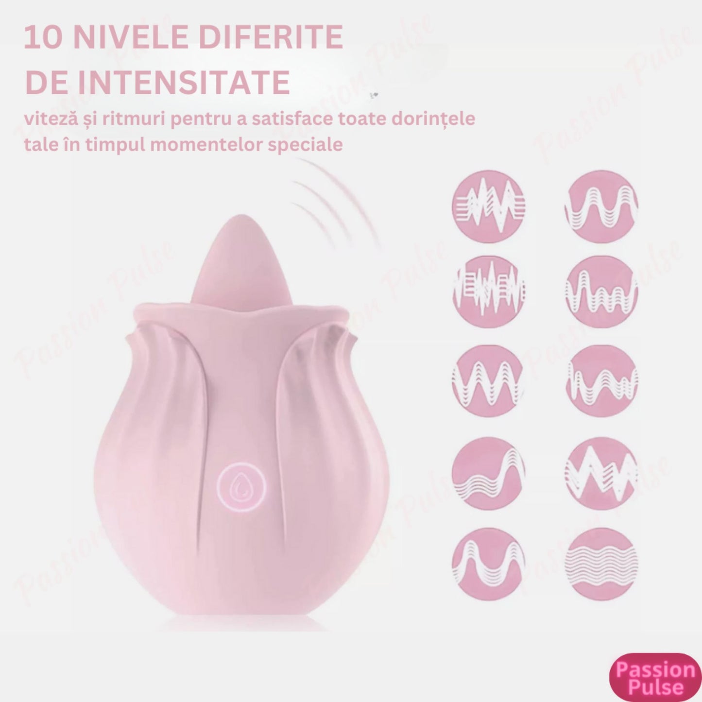 Vibrator pentru clitoris si sani Blossom Stimulator PassionPulse