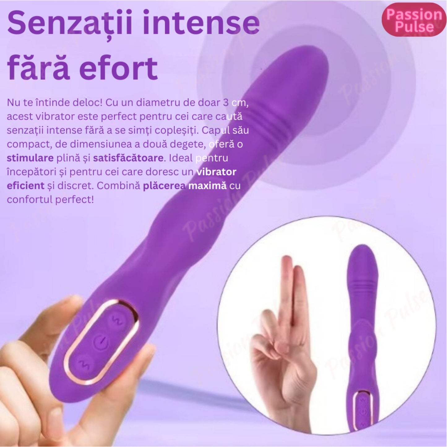 Vibrator pentru punctul G stimulare dubla, SenzationX PassionPulse