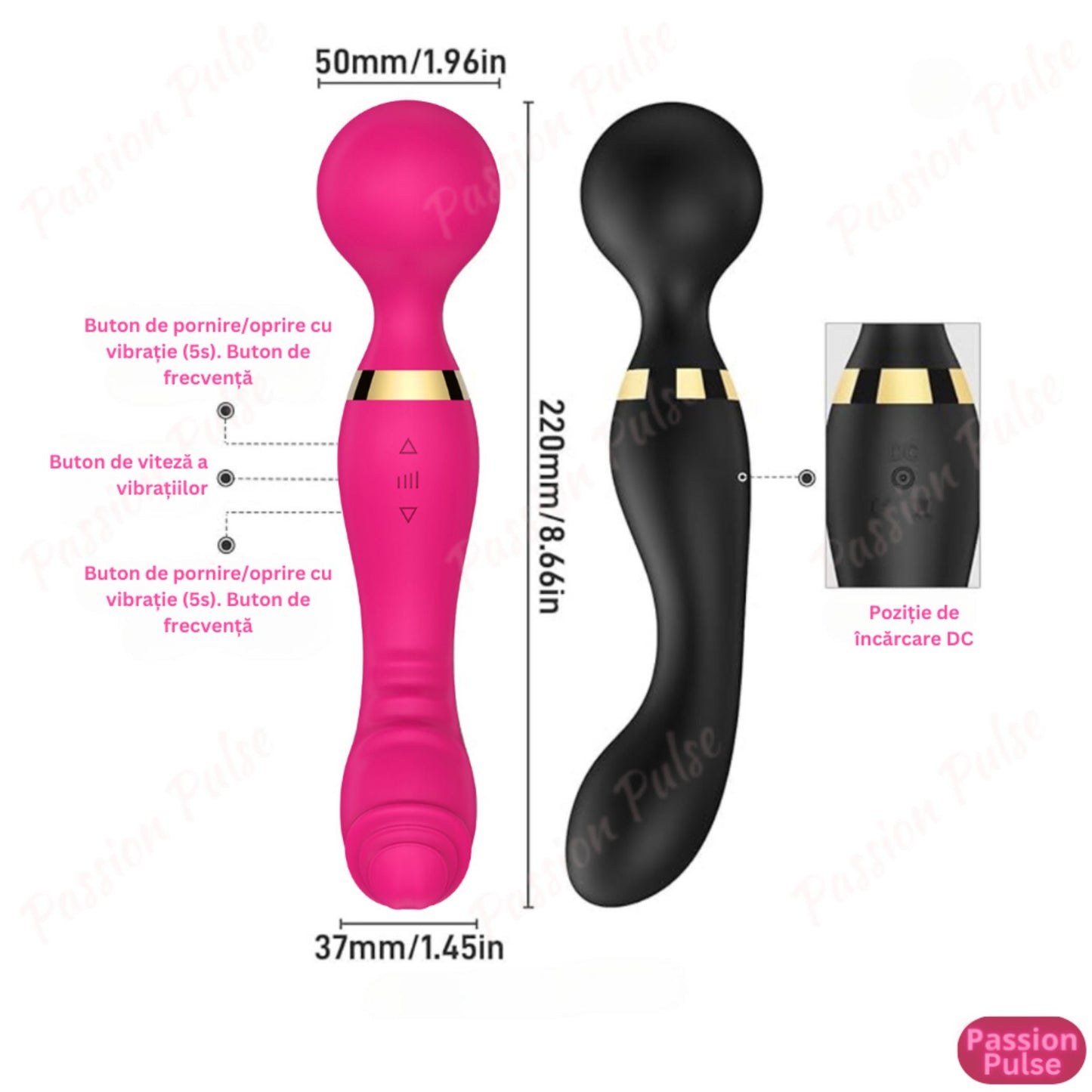 Vibrator pentru punctul G si clitoris VibeControl PassionPulse