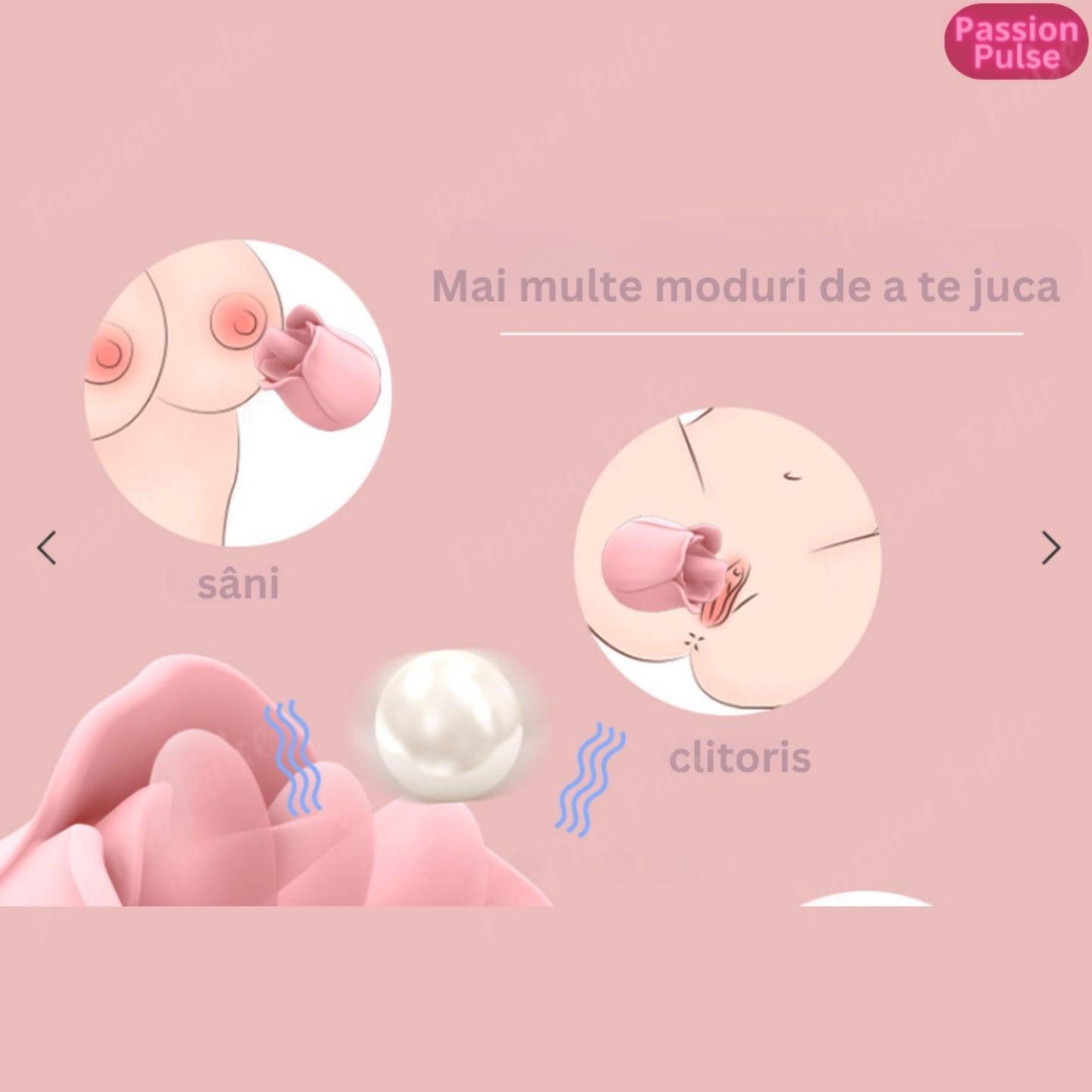 Vibrator pentru clitoris si sani Blossom Stimulator PassionPulse