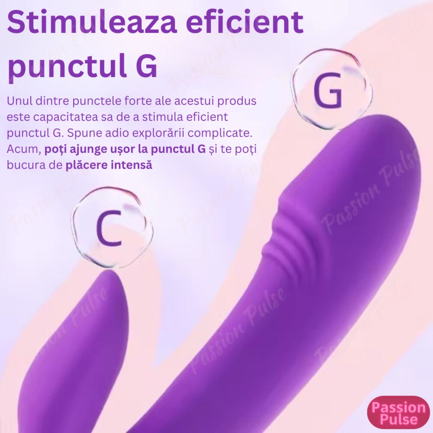 Vibrator pentru punctul G stimulare dubla, SenzationX PassionPulse