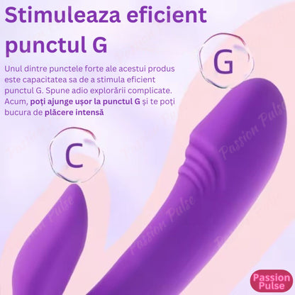 Vibrator pentru punctul G stimulare dubla, SenzationX PassionPulse