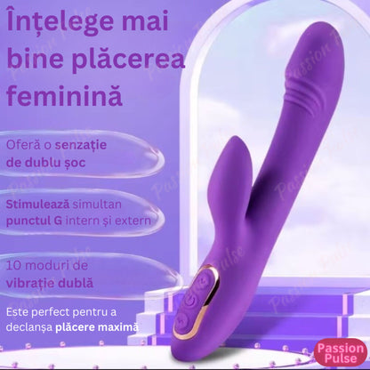 Vibrator pentru punctul G stimulare dubla, SenzationX PassionPulse